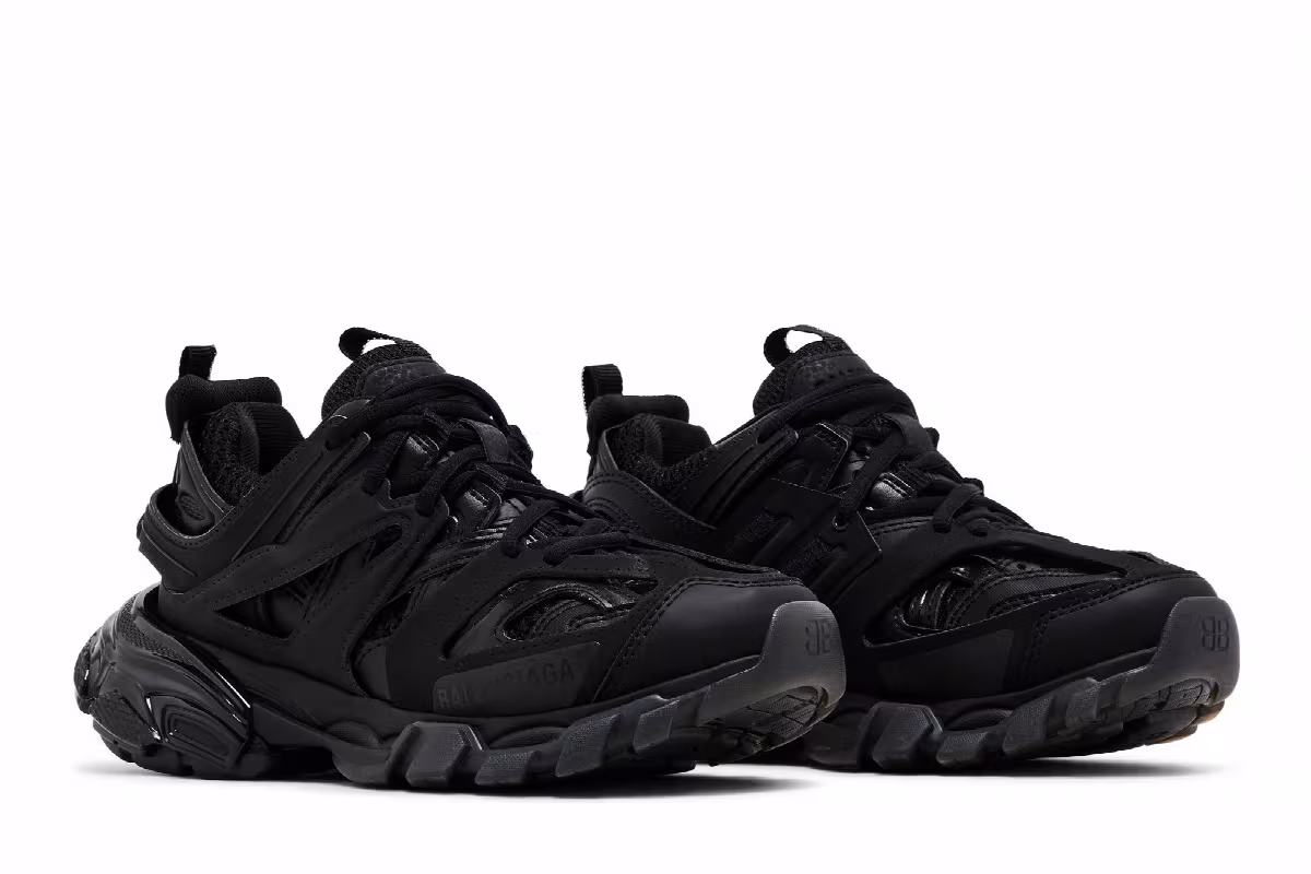 Balenciaga Women's Track Sneaker Clear Sole - Black, view 9