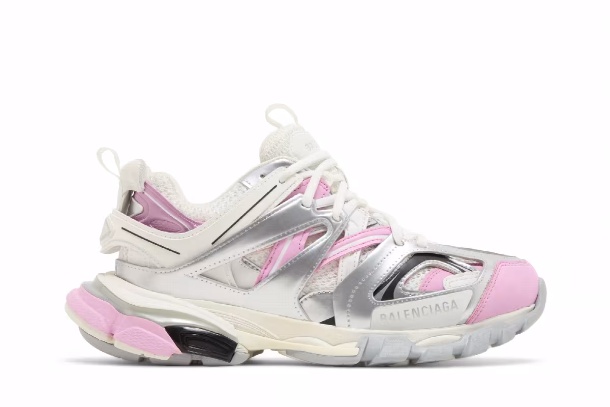 Balenciaga Women's Track Sneaker Ballet Pink Silver, view 2