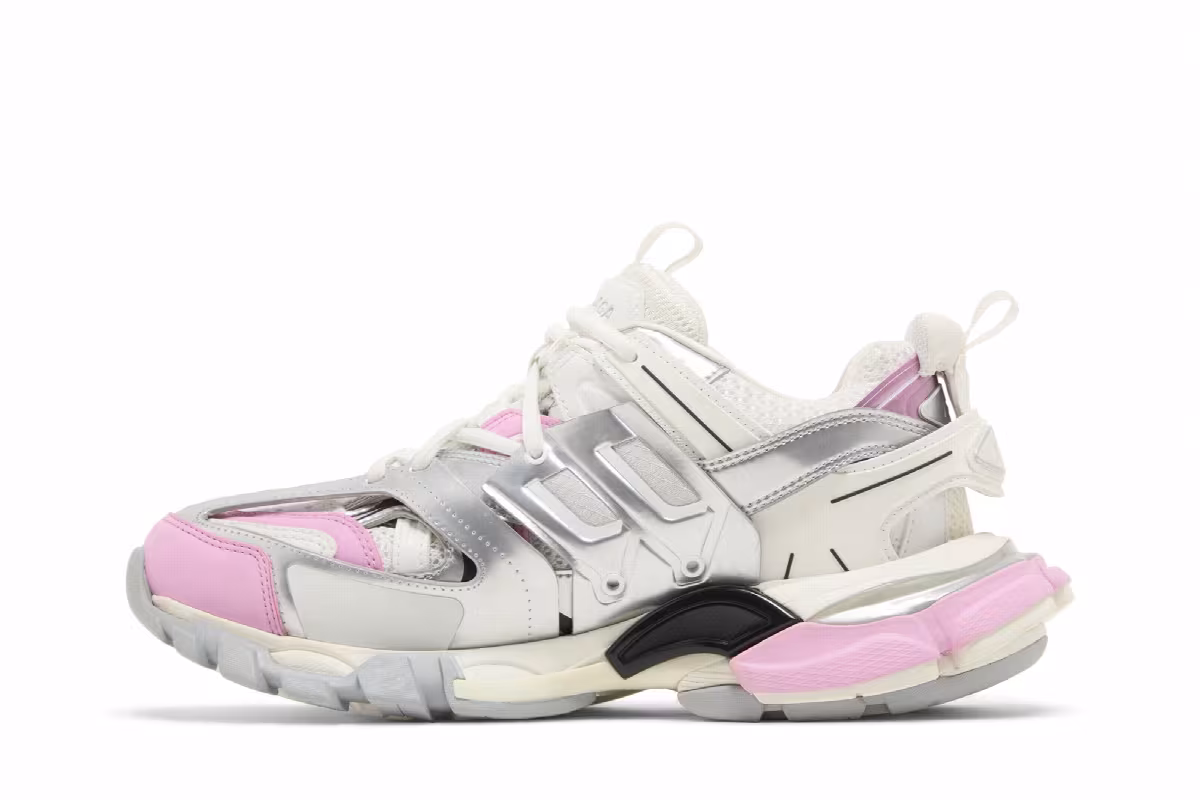 Balenciaga Women's Track Sneaker Ballet Pink Silver, view 4