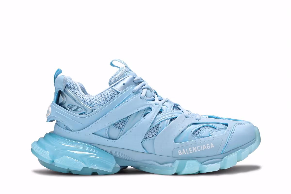 Balenciaga Track Sneaker Clear Sole - Light Blue, view 2