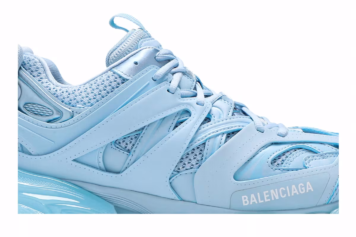 Balenciaga Track Sneaker Clear Sole - Light Blue, view 3