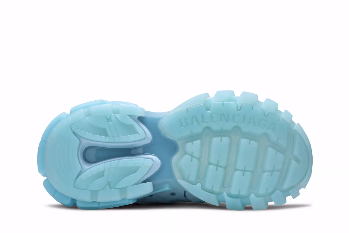 Balenciaga Track Sneaker Clear Sole - Light Blue, view 5