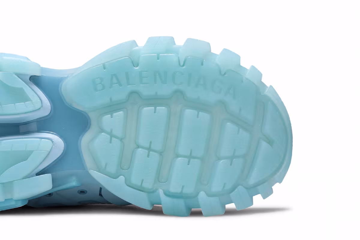 Balenciaga Track Sneaker Clear Sole - Light Blue, view 6