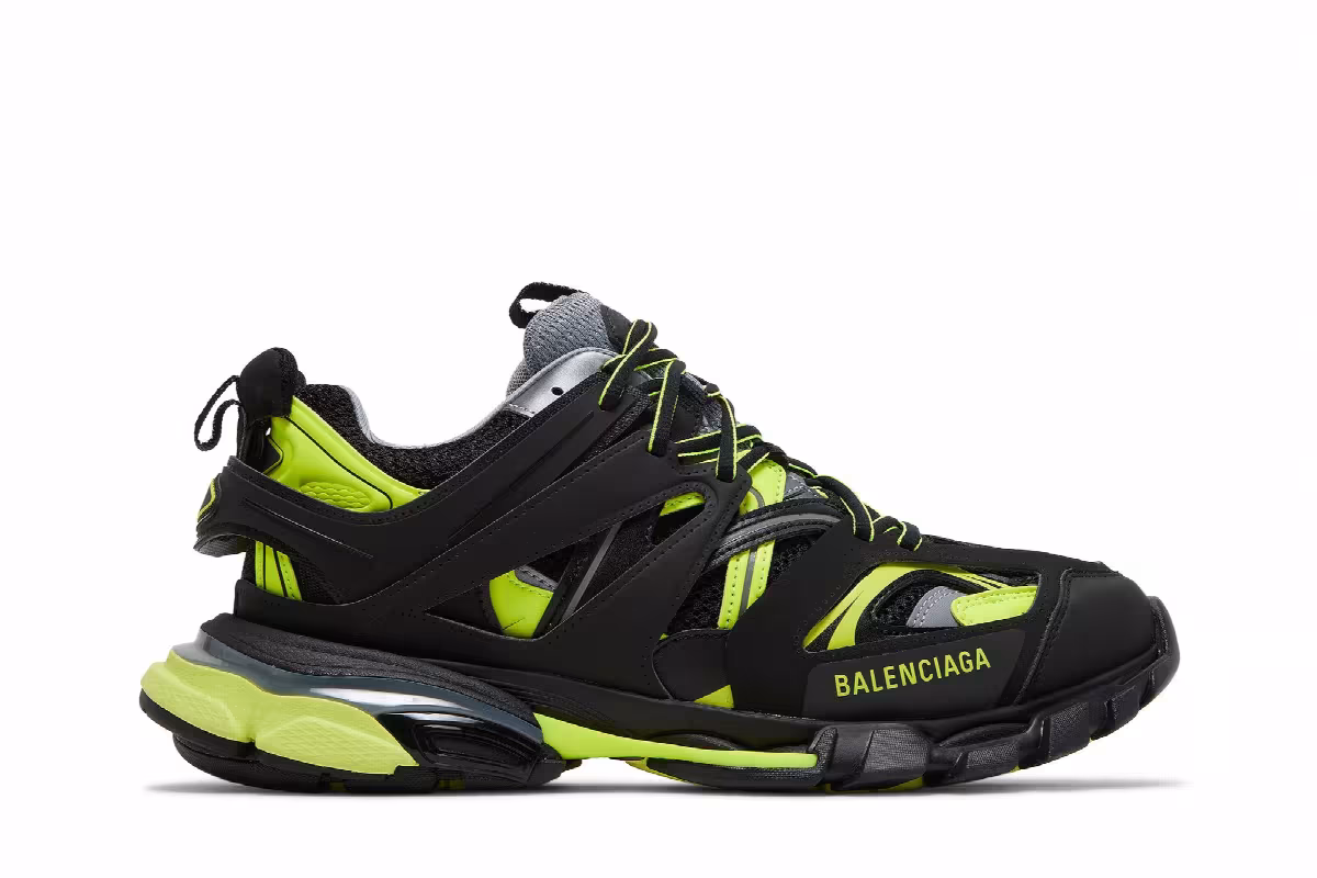 Balenciaga Track Sneaker Black Yellow, view 2