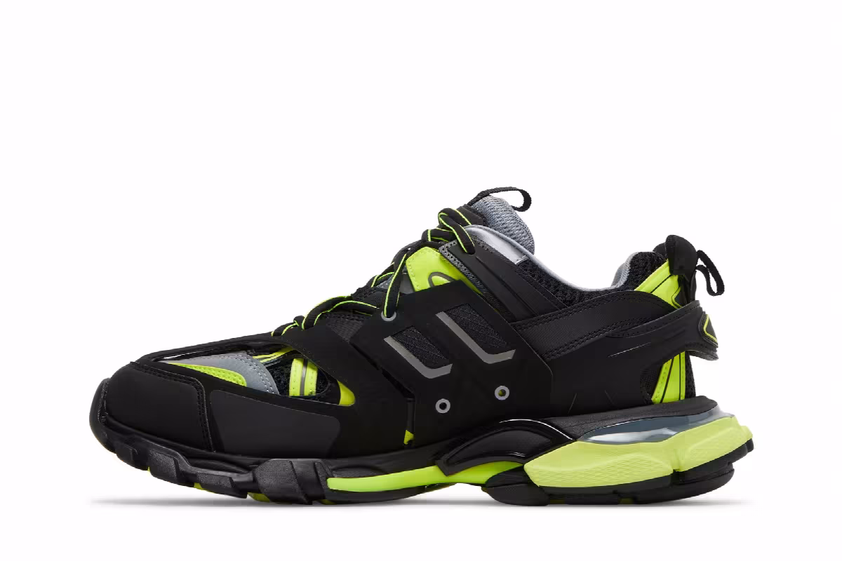 Balenciaga Track Sneaker Black Yellow, view 4