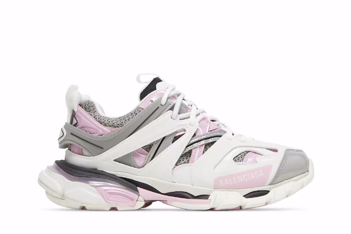 Balenciaga Women's Track Sneaker White Pink, view 2