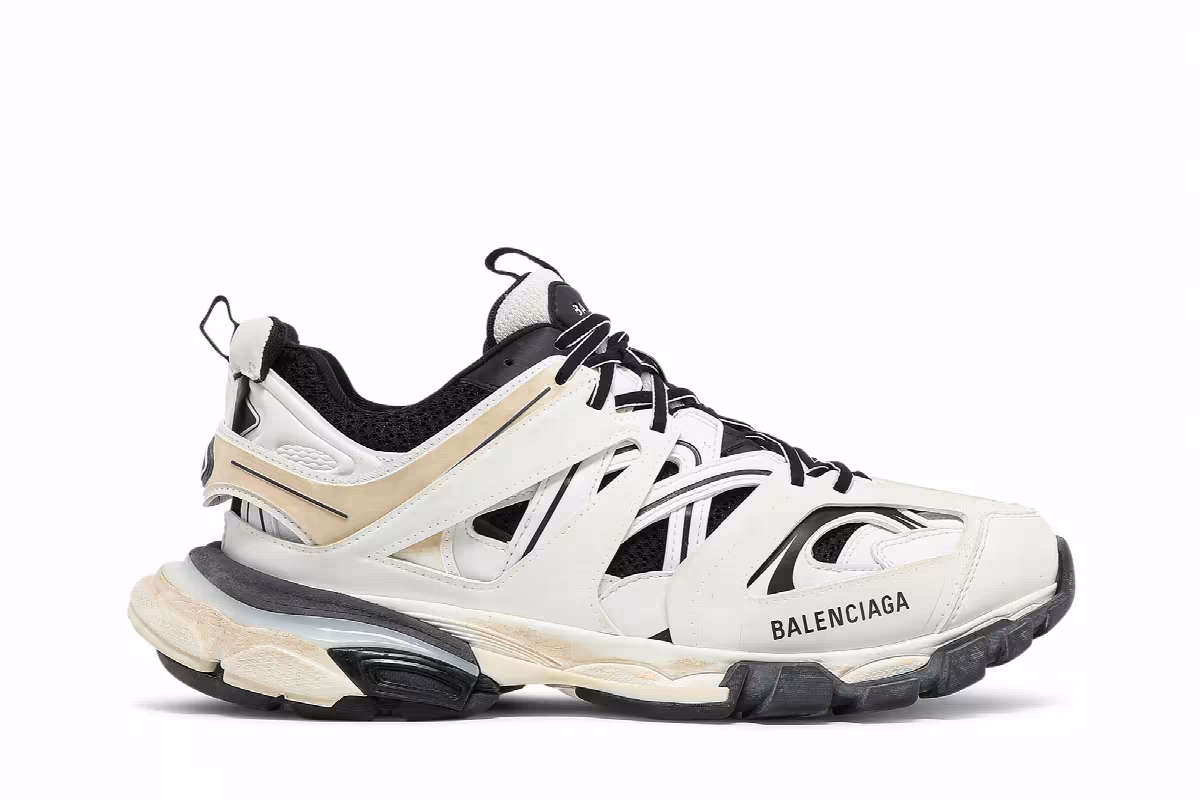 Balenciaga Track Sneaker White Black, view 2