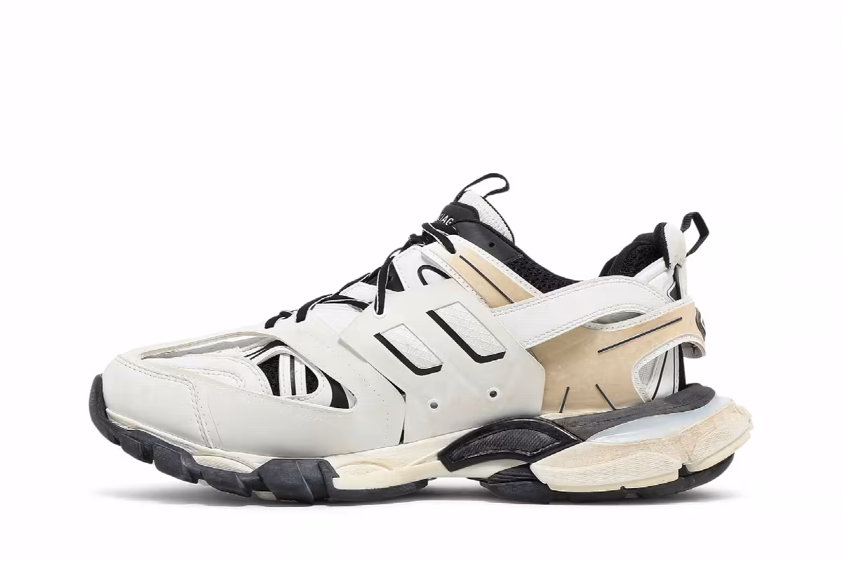 Balenciaga Track Sneaker White Black, view 4