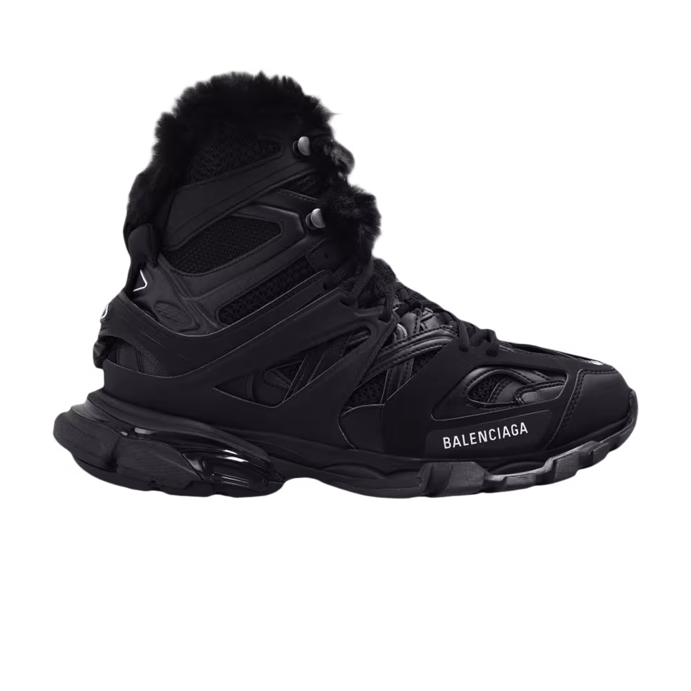 Balenciaga Track Hike High Faux Fur - Black