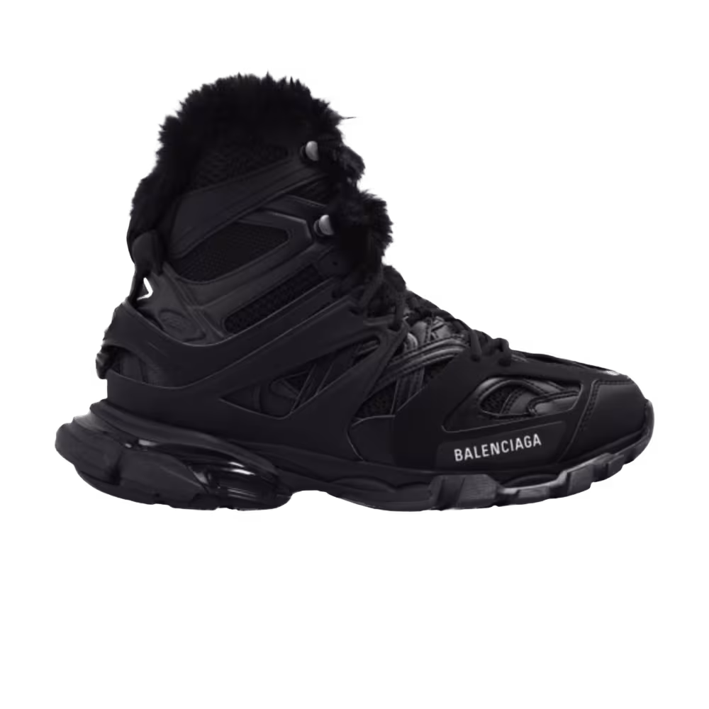 Balenciaga Women's Track Hike Faux Fur - Black