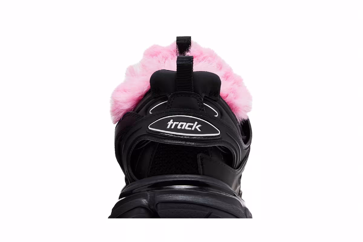 Balenciaga Women's Track Sneaker Fake Fur - Black Pink, view 8