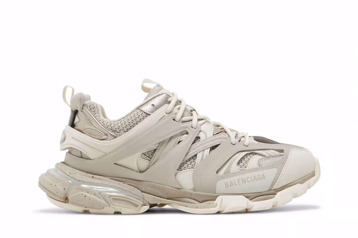 Balenciaga Track Sneaker Beige Speckled, view 2