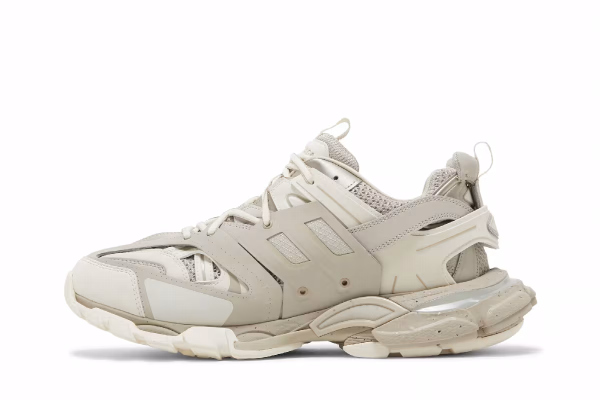 Balenciaga Track Sneaker Beige Speckled, view 4