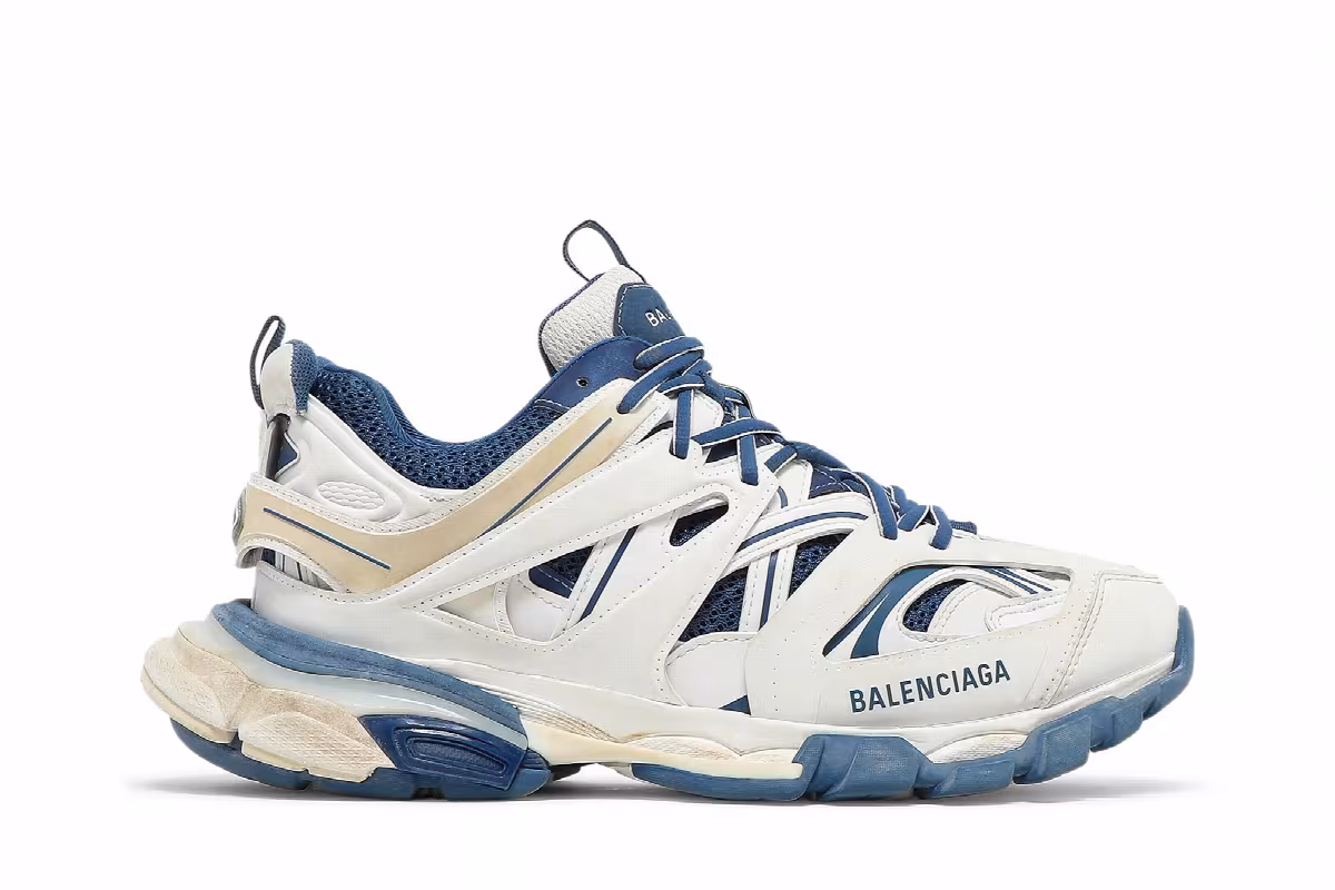 Balenciaga Track Sneaker White Blue, view 2