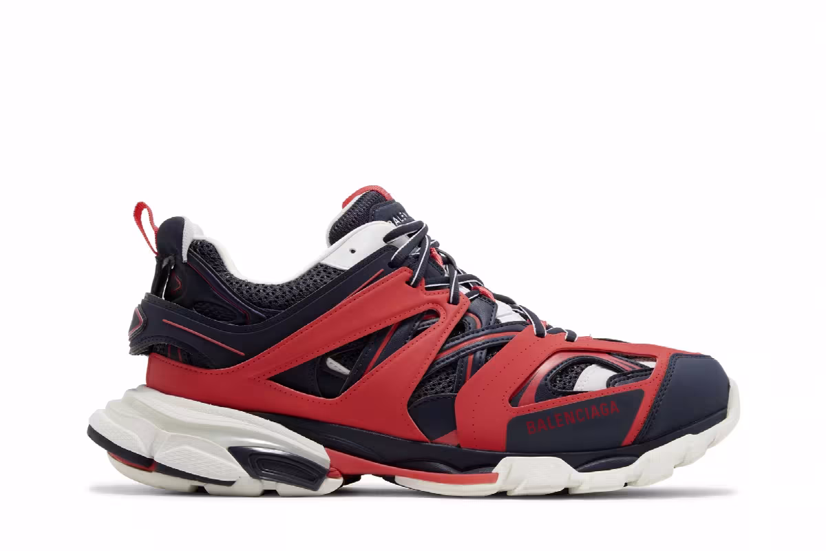 Balenciaga Track LED Sneaker Red Dark Grey, view 2