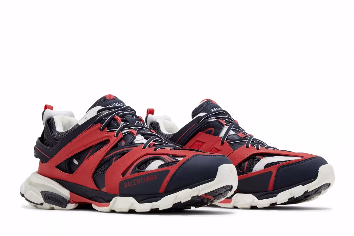 Balenciaga Track LED Sneaker Red Dark Grey, view 9