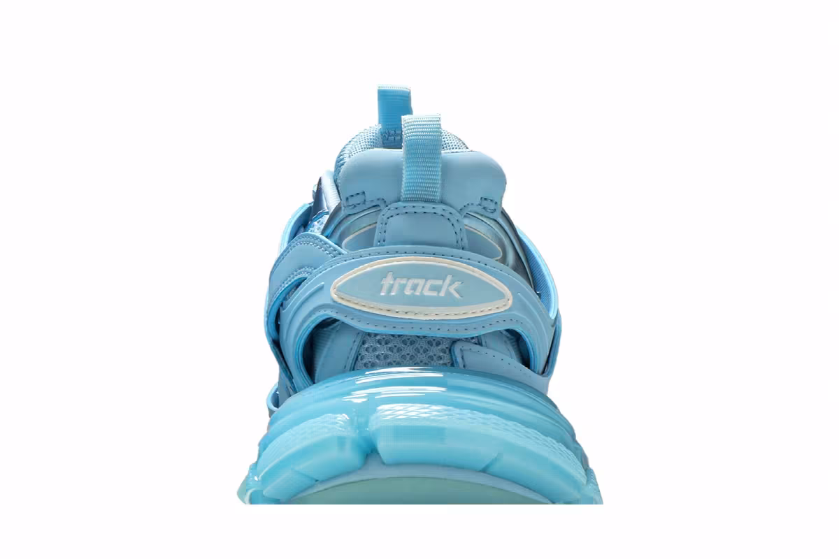 Balenciaga Women's Track Sneaker Clear Sole - Light Blue, view 8