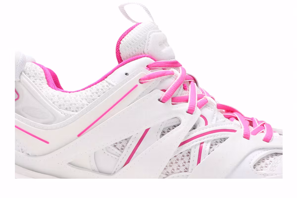 Balenciaga Women's Track Sneaker White Fluo Pink, view 3