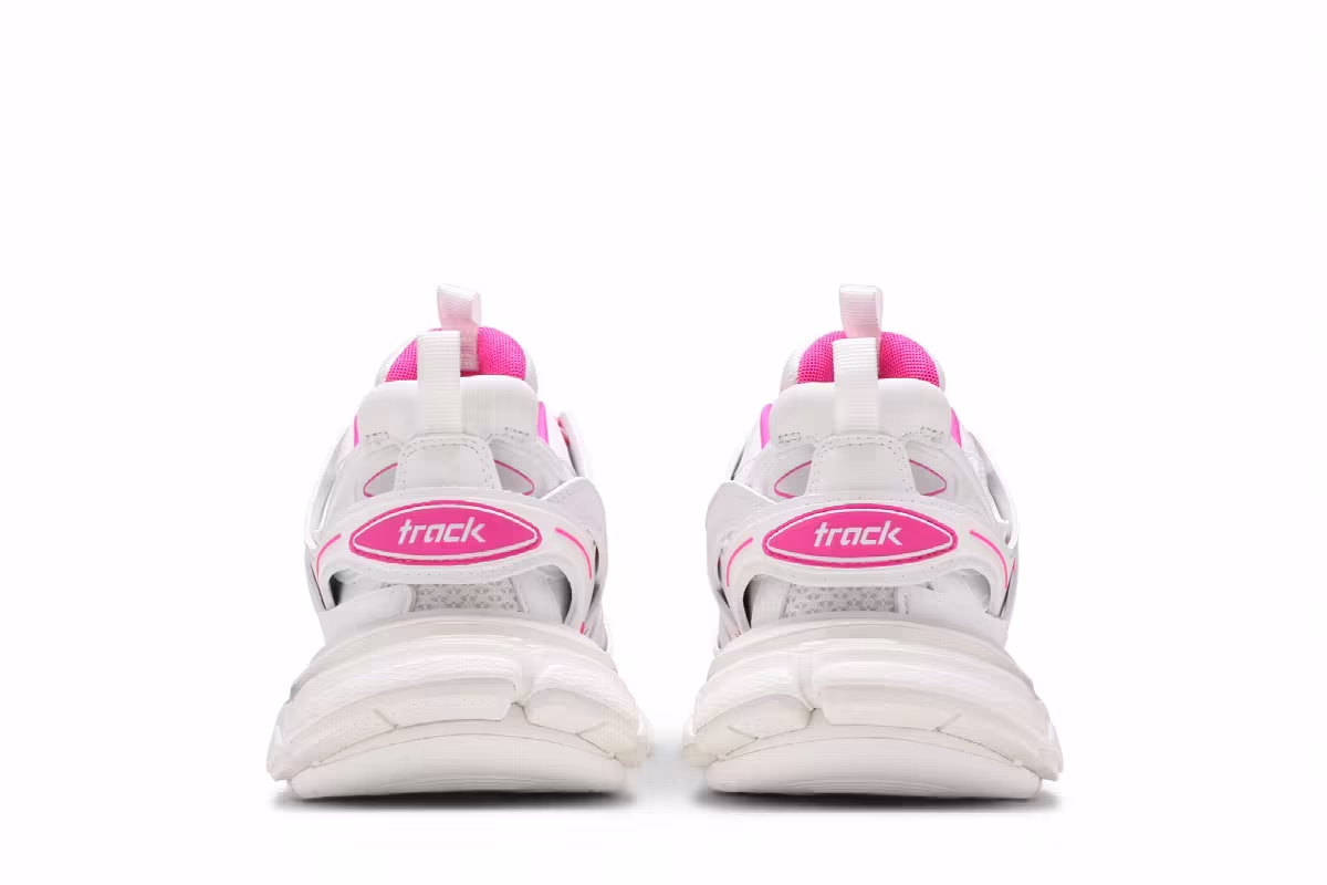 Balenciaga Women's Track Sneaker White Fluo Pink, view 7