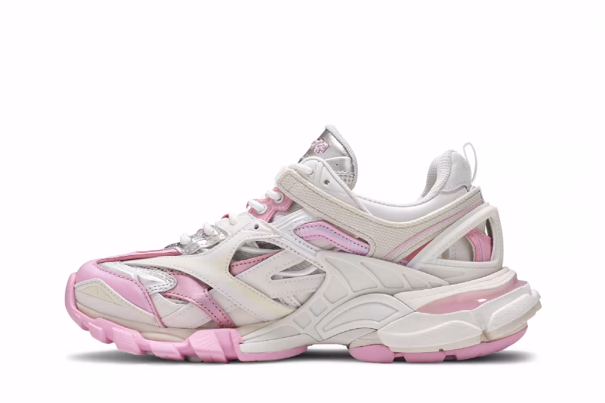 Balenciaga Women's Track.2 Sneaker Pink Beige, view 4