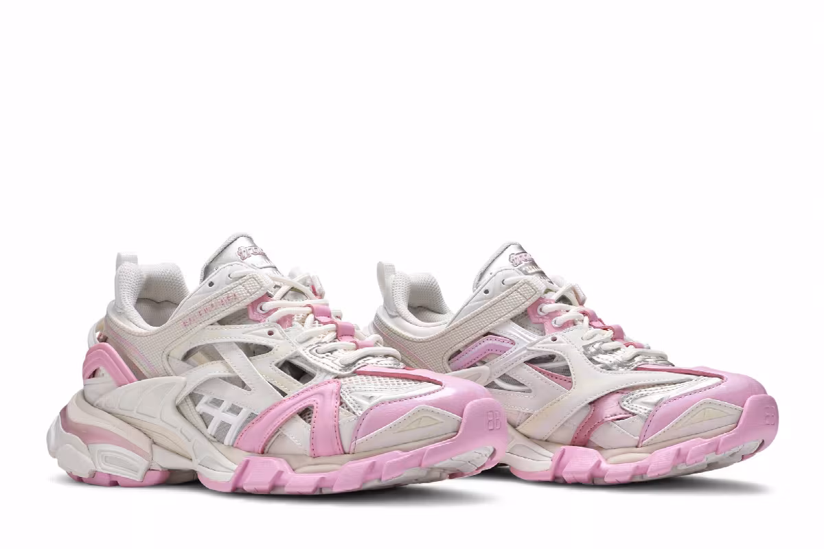 Balenciaga Women's Track.2 Sneaker Pink Beige, view 9