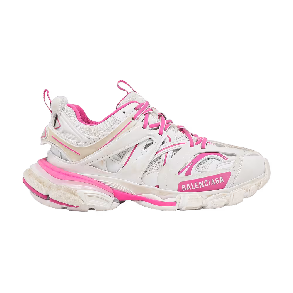 Balenciaga Women's Track Sneaker White Fluo Pink