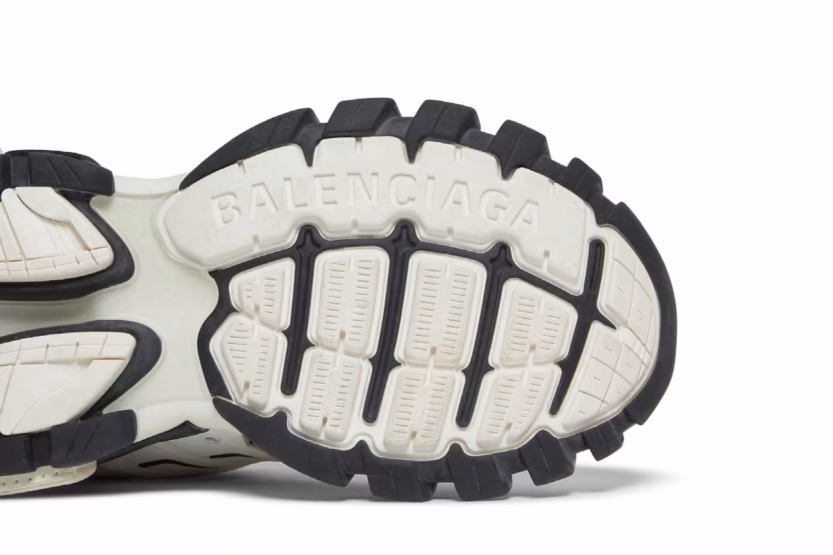 Balenciaga Women's Track Sneaker White Black, view 6