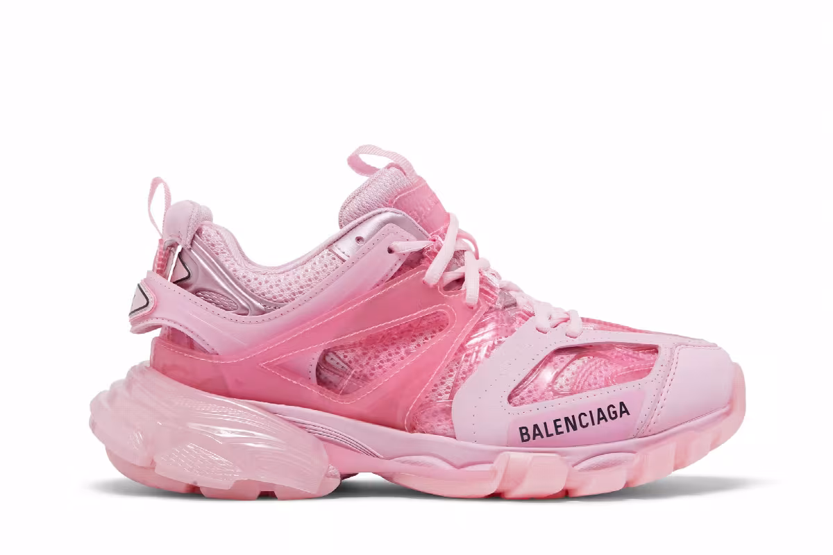 Balenciaga Women's Track Sneaker Clear Sole - Pink, view 2