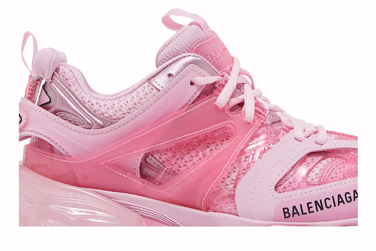 Balenciaga Women's Track Sneaker Clear Sole - Pink, view 3