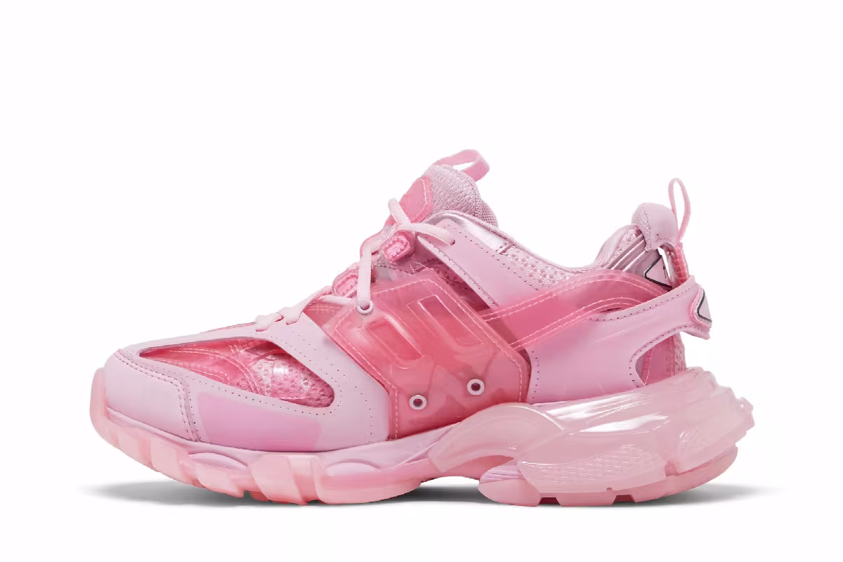 Balenciaga Women's Track Sneaker Clear Sole - Pink, view 4