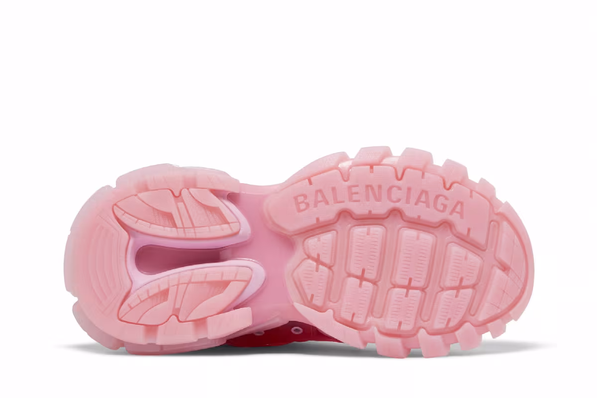 Balenciaga Women's Track Sneaker Clear Sole - Pink, view 5
