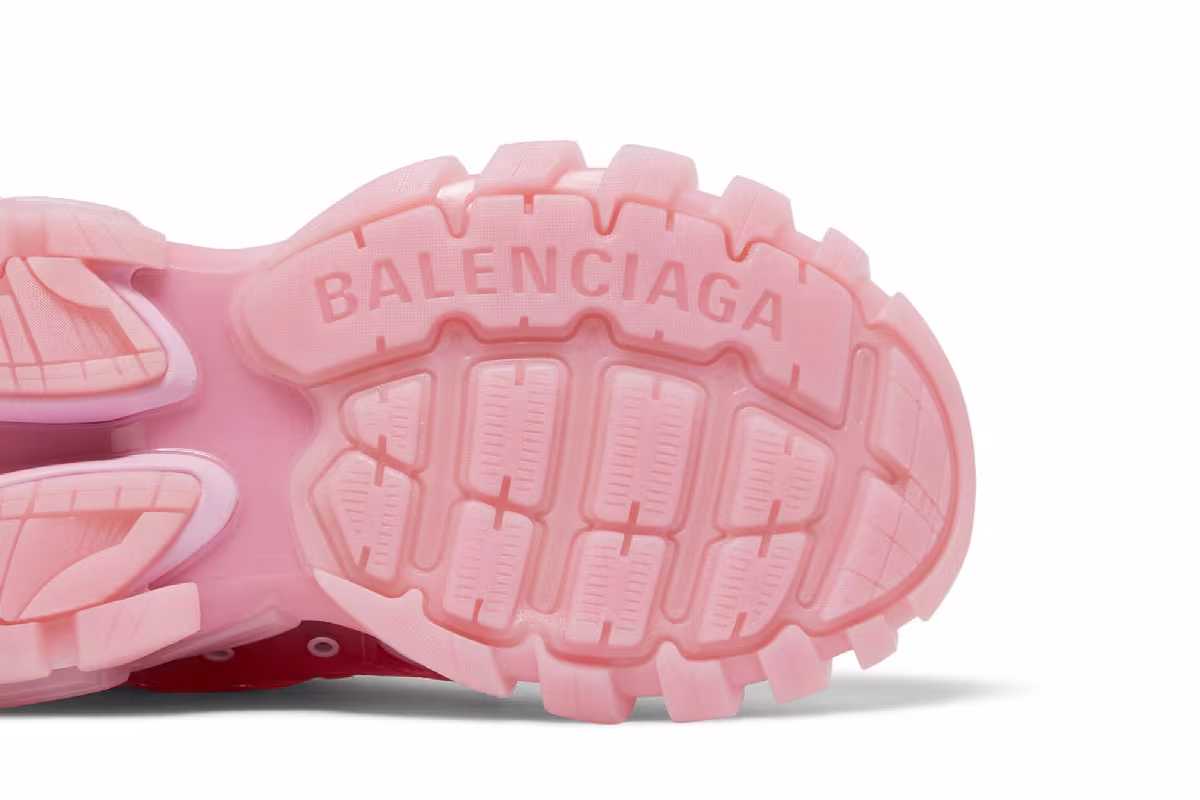 Balenciaga Women's Track Sneaker Clear Sole - Pink, view 6