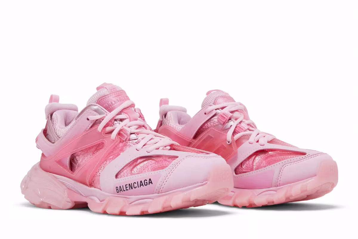 Balenciaga Women's Track Sneaker Clear Sole - Pink, view 9