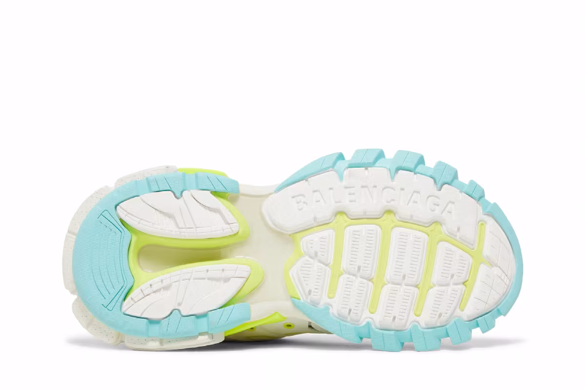 Balenciaga Women's Track Sneaker White Neon Yellow, view 5