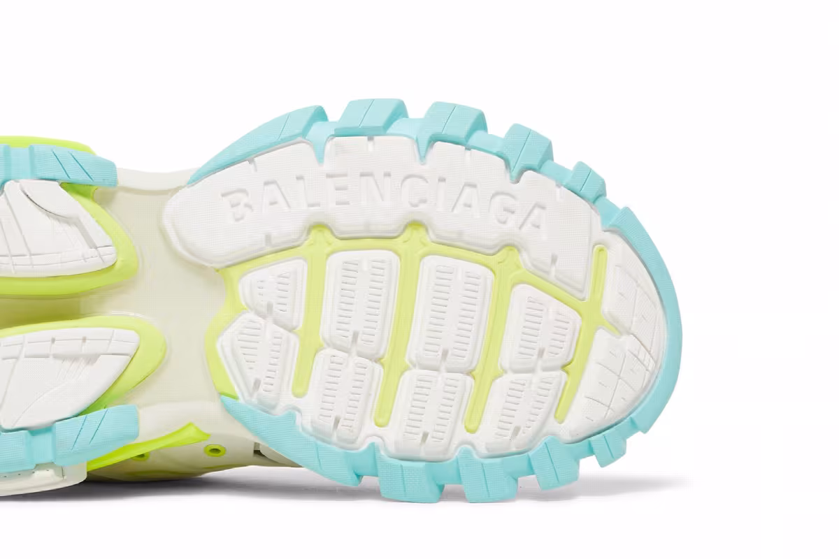 Balenciaga Women's Track Sneaker White Neon Yellow, view 6
