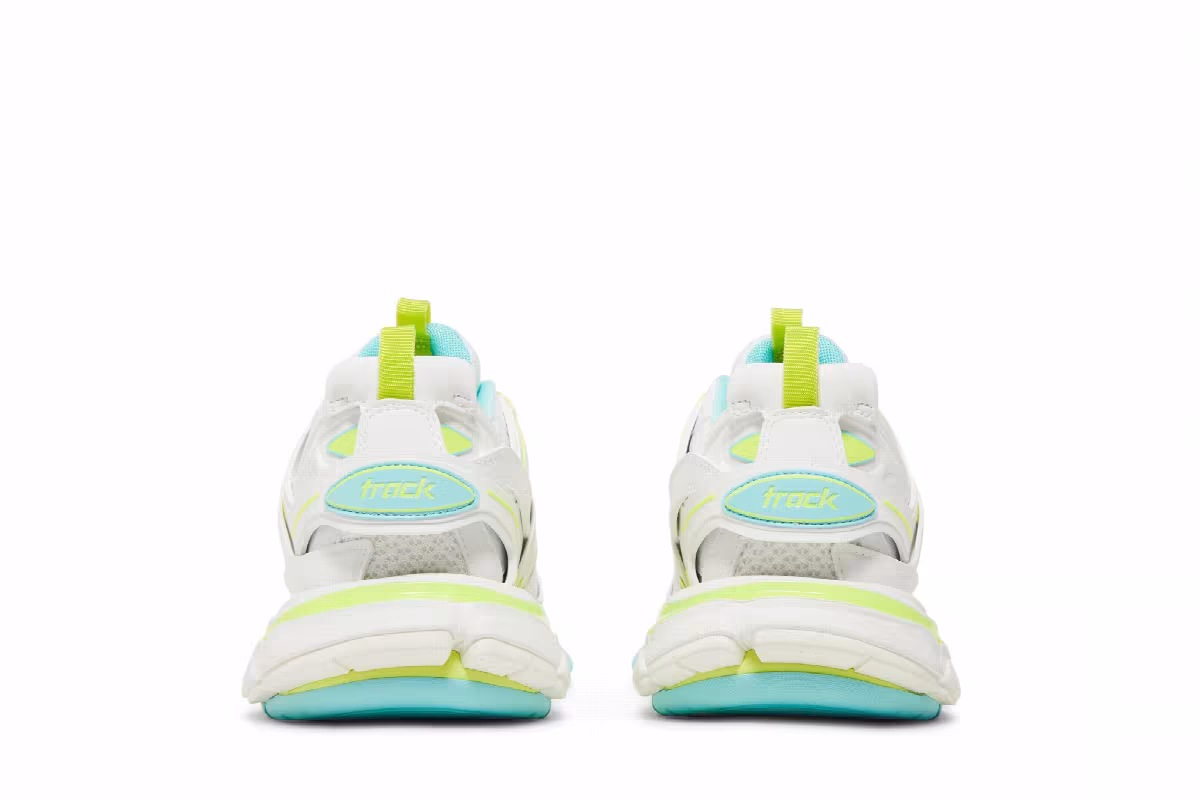 Balenciaga Women's Track Sneaker White Neon Yellow, view 7