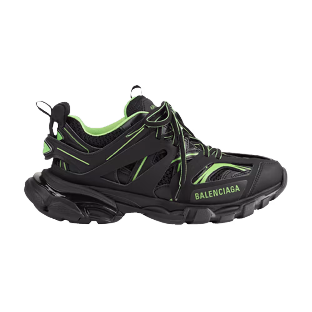 Balenciaga Women's Track Sneaker Black Fluo Green