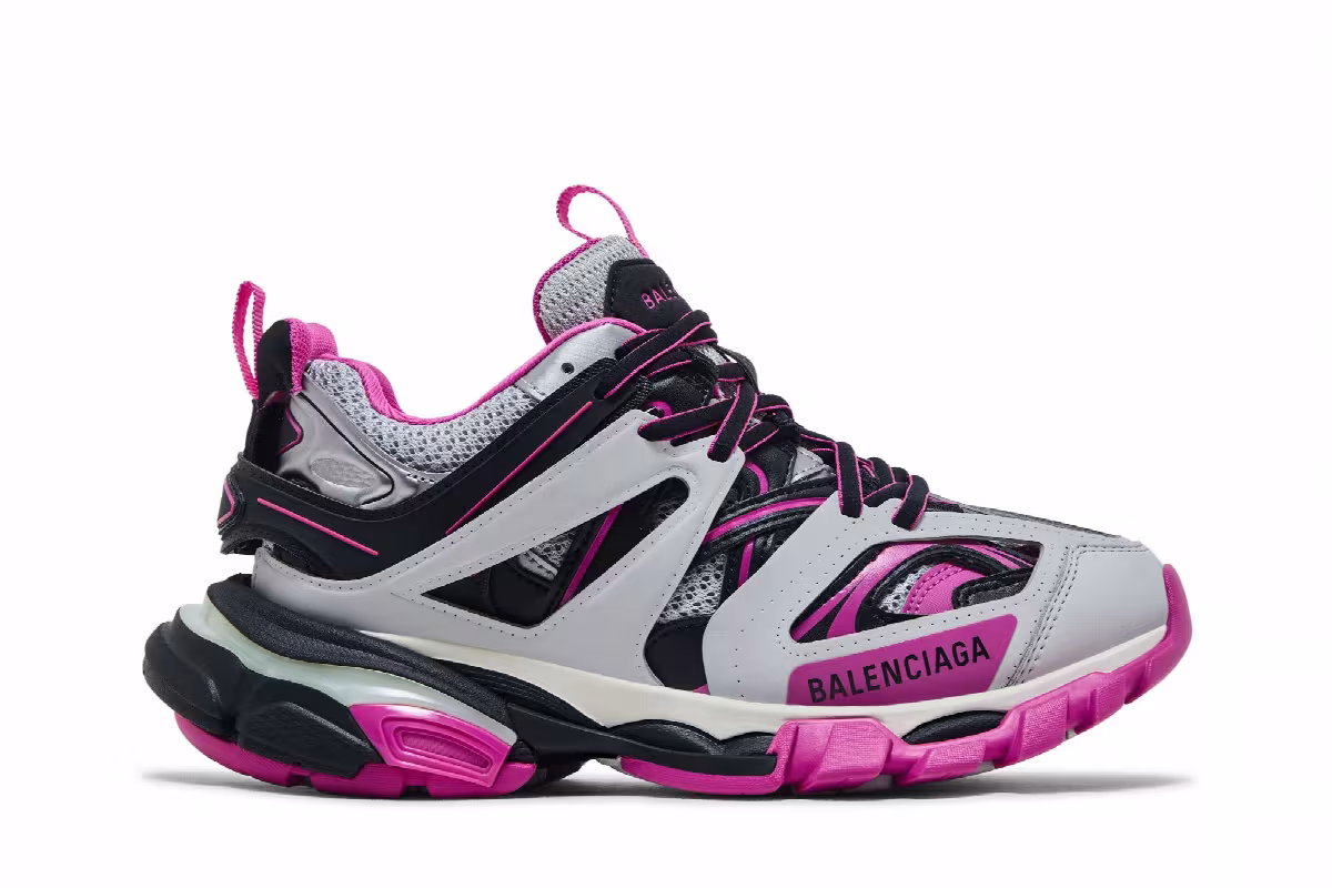 Balenciaga Women's Track Sneaker Grey Pink, view 2
