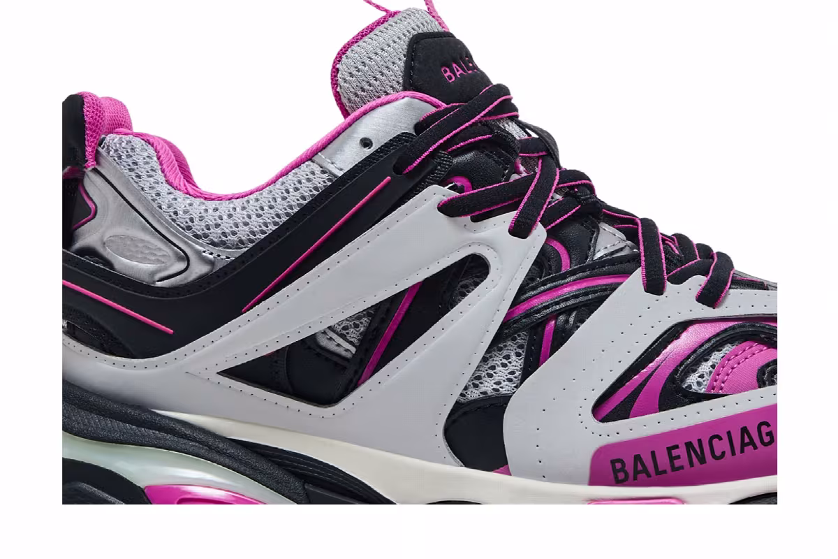 Balenciaga Women's Track Sneaker Grey Pink, view 3