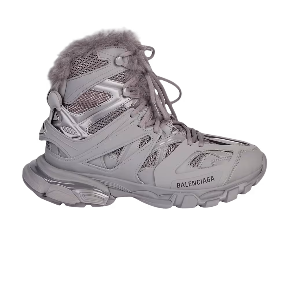 Balenciaga Track Hike High Faux Fur - Grey