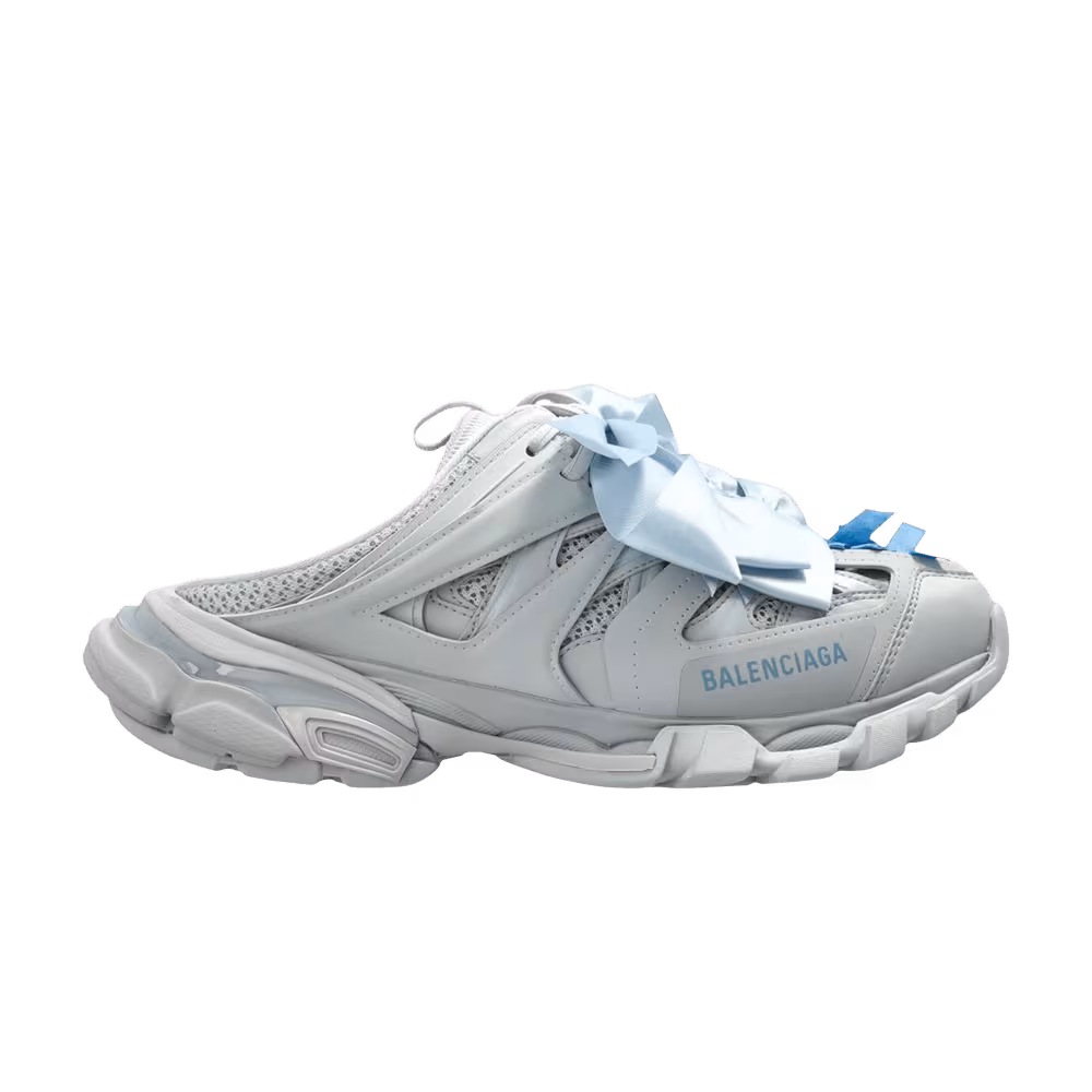 Balenciaga Women's Track Mule Grey Light Blue