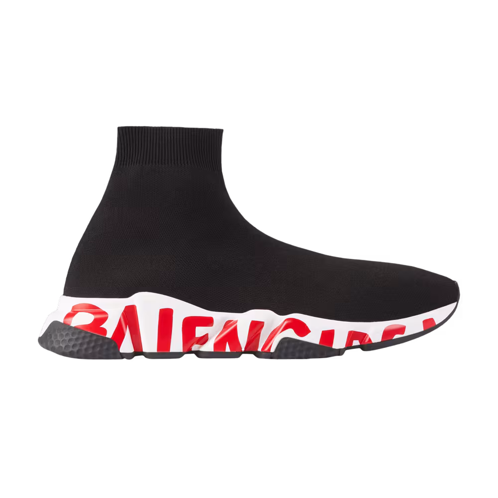 Balenciaga Speed Trainer Graffiti - Black Red