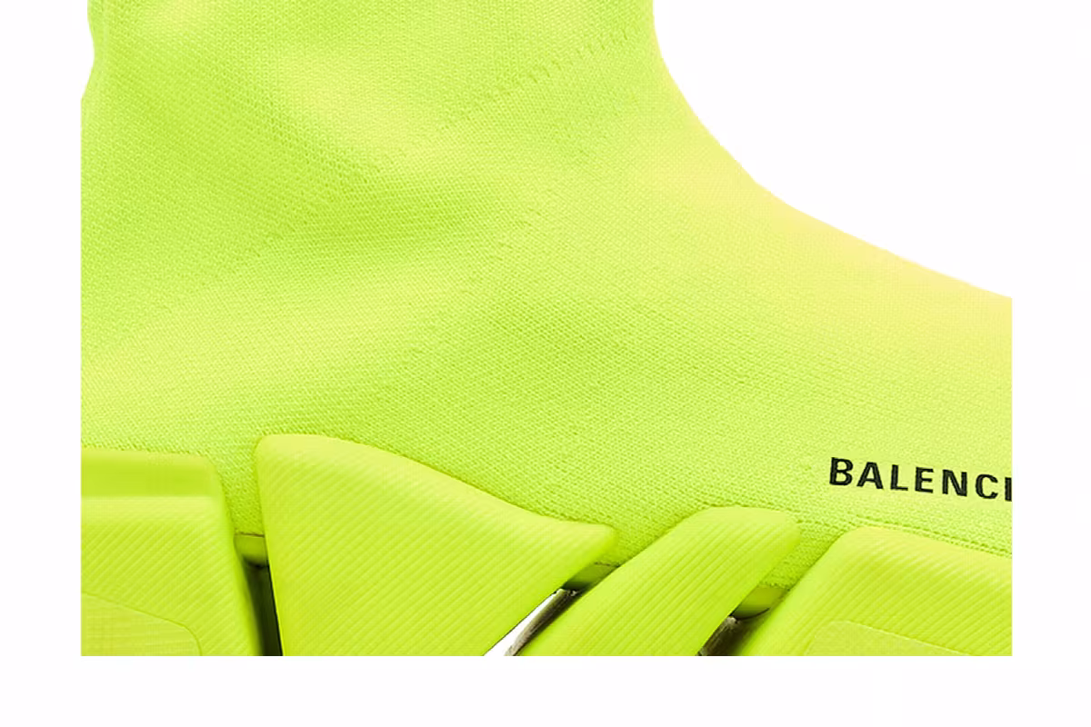Balenciaga Speed 2 Trainer Knit Fluo Yellow, view 3