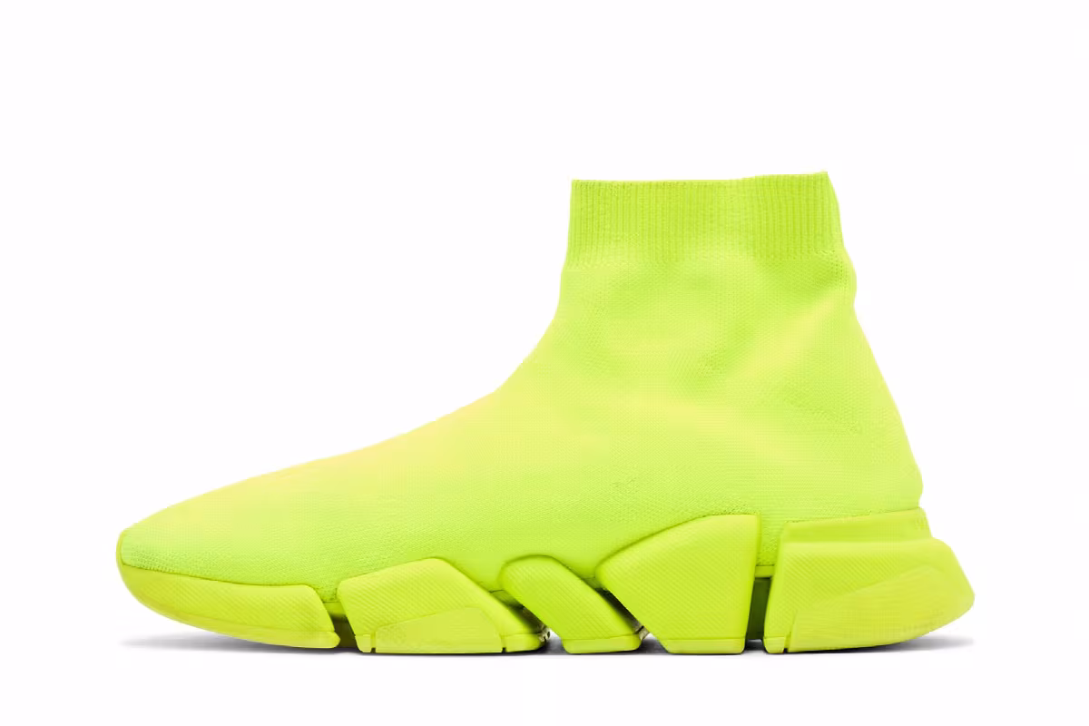 Balenciaga Speed 2 Trainer Knit Fluo Yellow, view 4