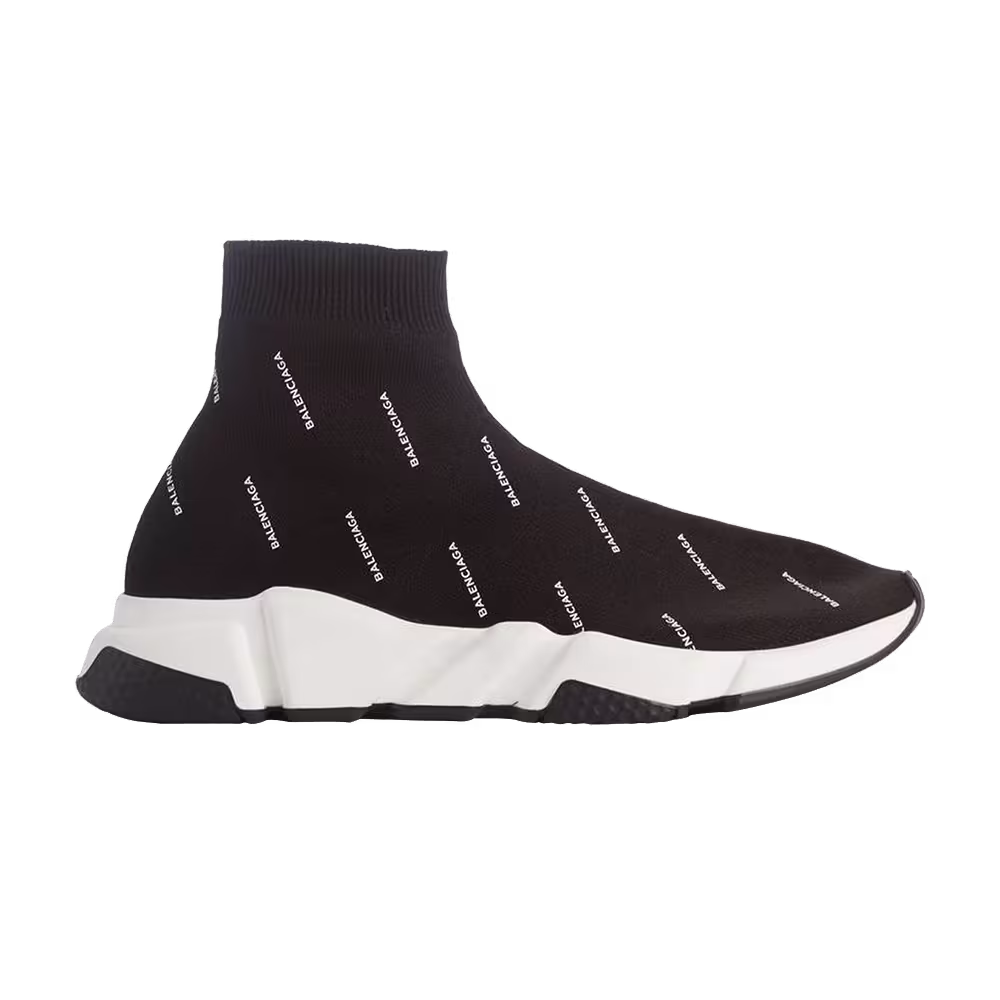 Balenciaga Speed Trainer Mid Logo Print