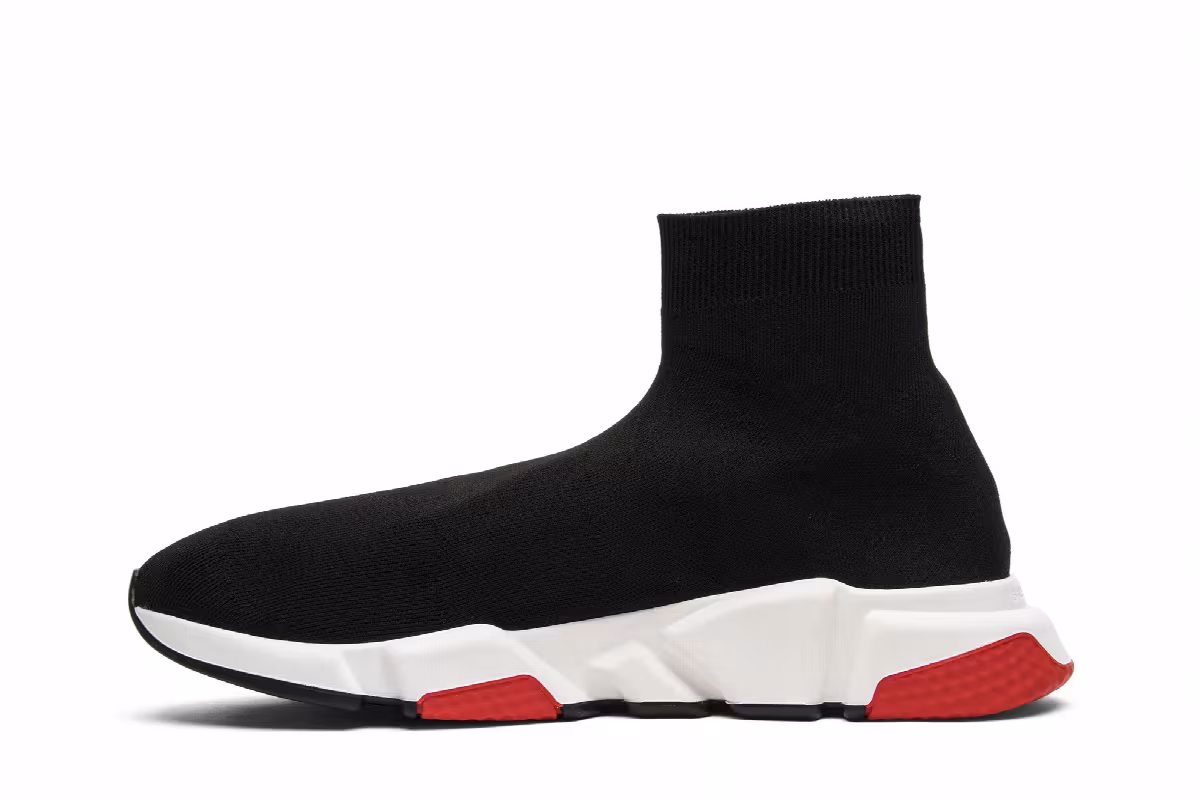 Balenciaga Speed Trainer Mid Black Red, view 4