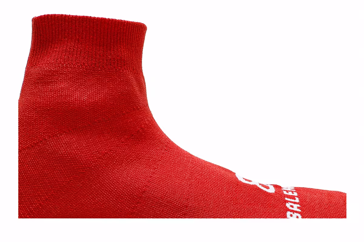 Balenciaga Recycled Speed Sneaker Red Black, view 3
