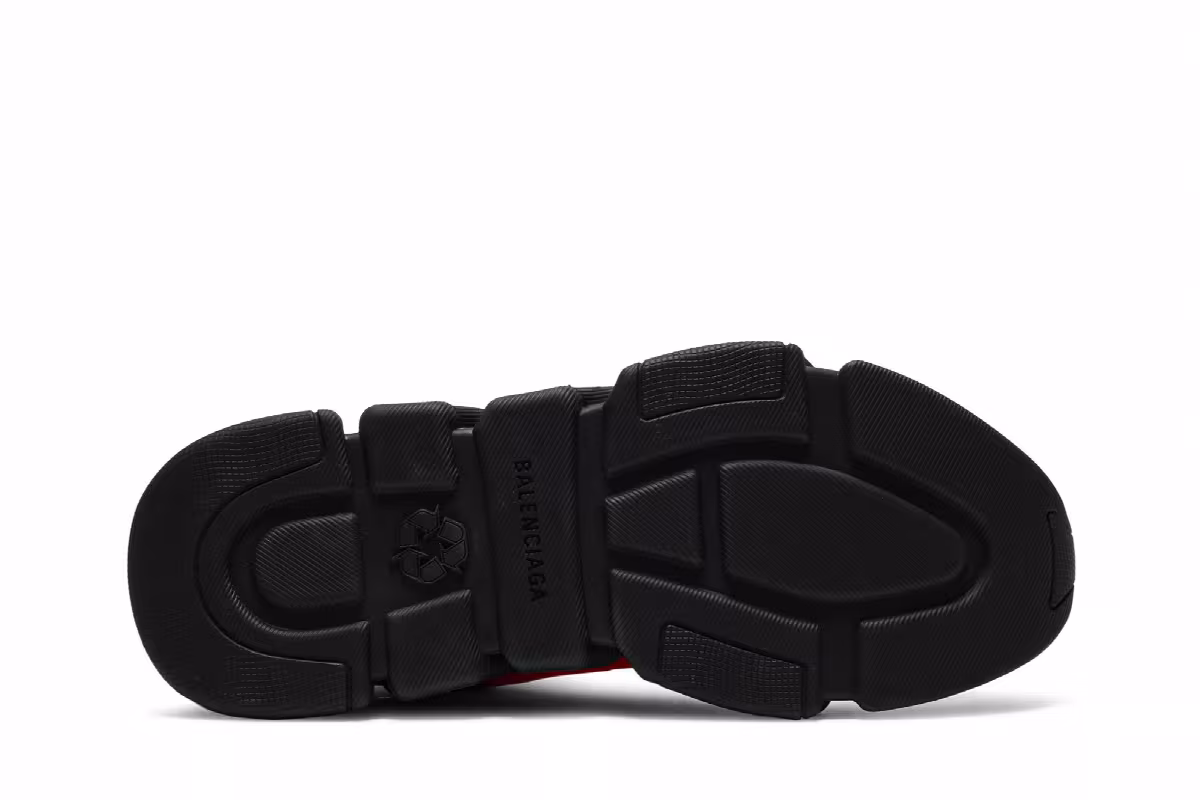 Balenciaga Recycled Speed Sneaker Red Black, view 5