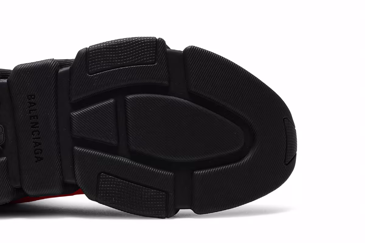 Balenciaga Recycled Speed Sneaker Red Black, view 6