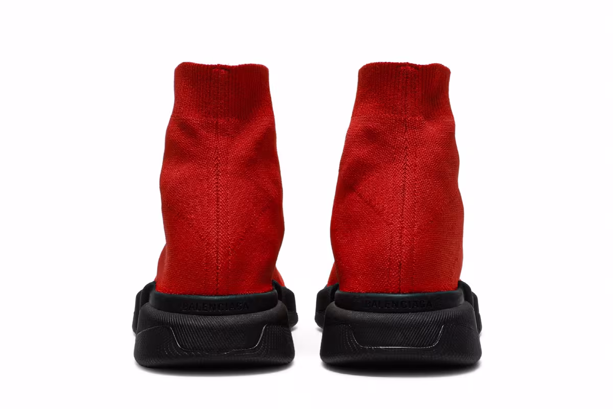 Balenciaga Recycled Speed Sneaker Red Black, view 7